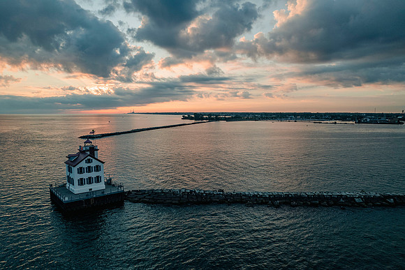 Lorain Lighthouse at Sunrise